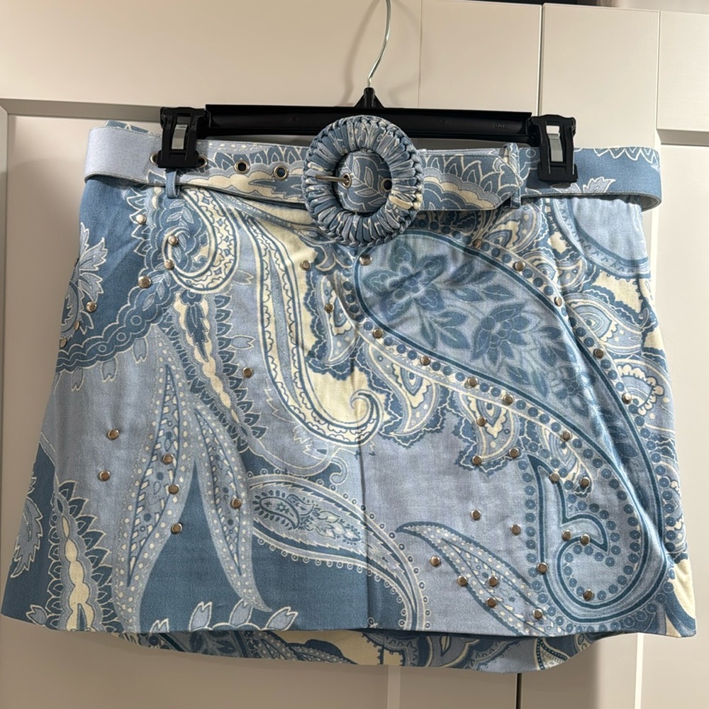 Hemant & Nandita Buckle Belt Mini Skirt